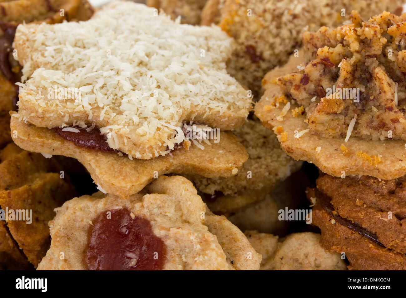 Biscotti appena sfornati per natale Foto Stock