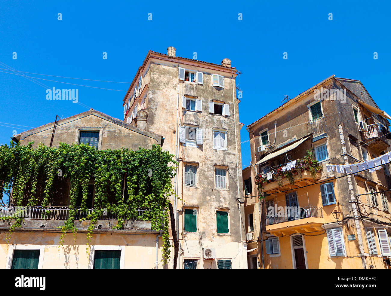Città vecchia di Corfù in Grecia Foto Stock