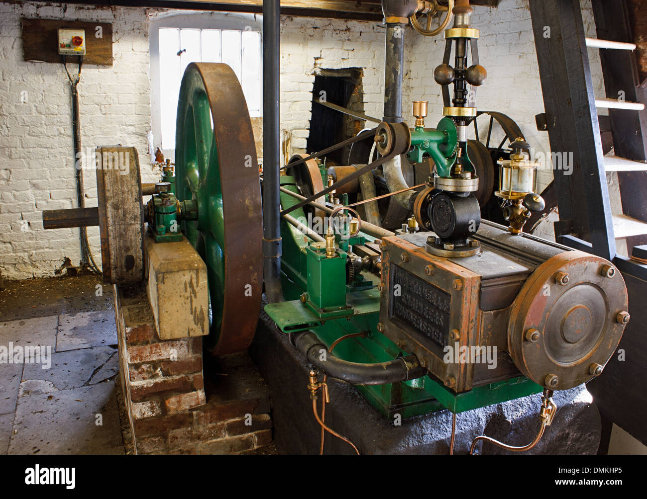 Giuseppina miniatura motore di vapore una volta ripristinato da Fred Dibnah, situato a Wetheriggs ceramica, vicino a Penrith, Cumbria Foto Stock
