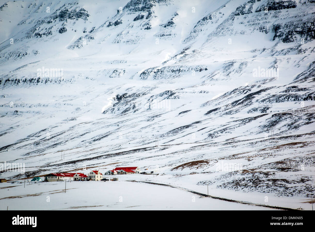 Agriturismo vicino a Akureyri, Islanda del Nord, Europa Foto Stock