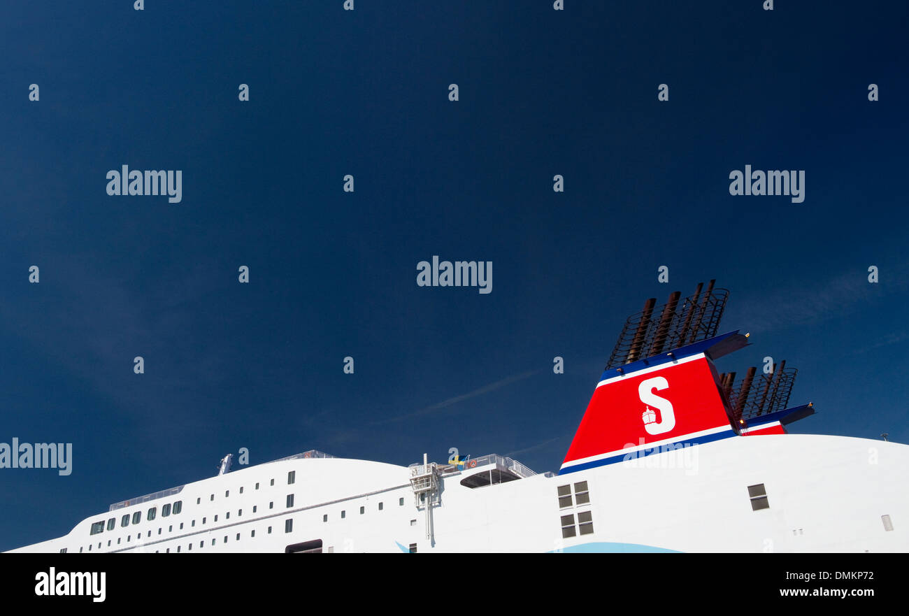 Un Stena ro/pax-traghetto a Kiel. Foto Stock