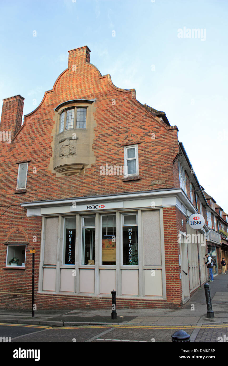 HSBC Bank Cheam in London Borough of Sutton, Inghilterra, Regno Unito. Foto Stock