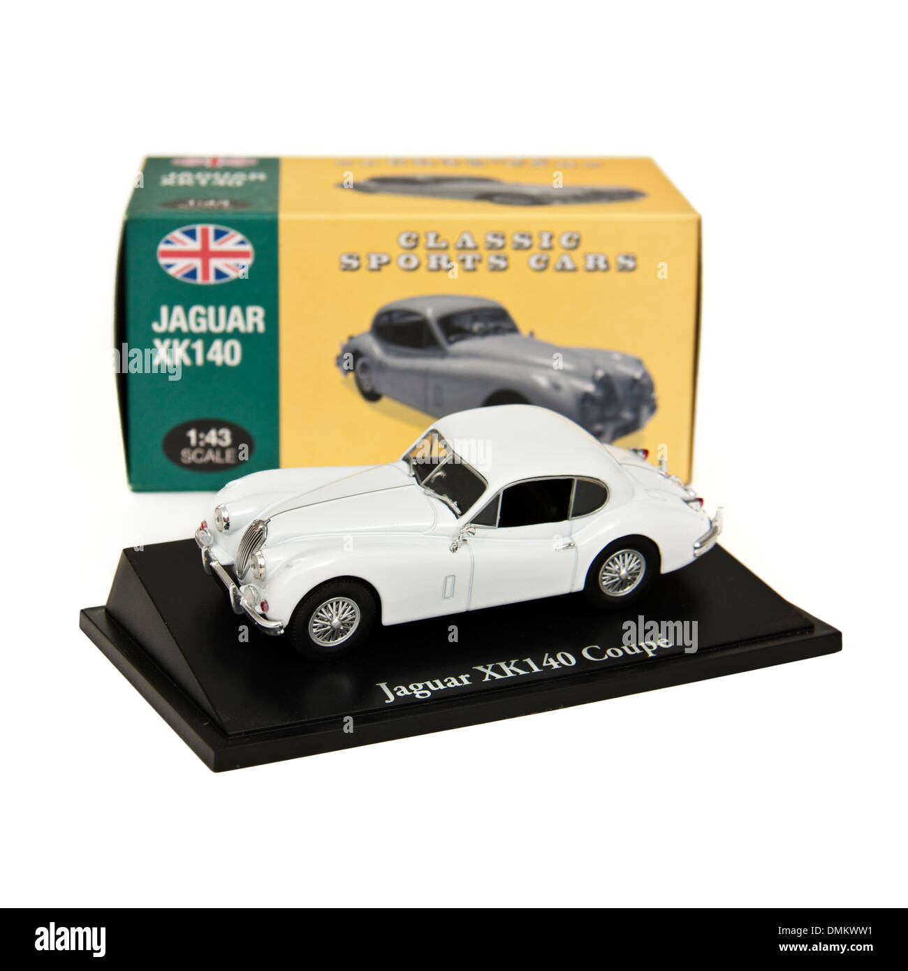 1:43 replica in scala ridotta degli anni cinquanta la Jaguar XK140 Coupe auto sportiva da Atlas Edizioni Foto Stock
