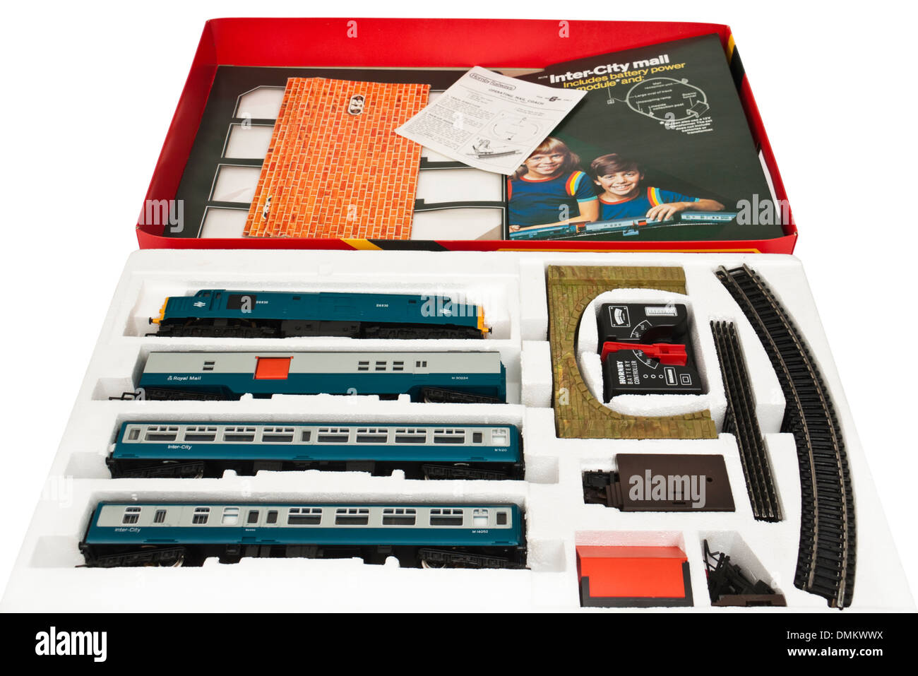 L'annata 1976 Hornby ferrovie R179 Inter-City Mail modello elettrico treno ferroviario impostato Foto Stock