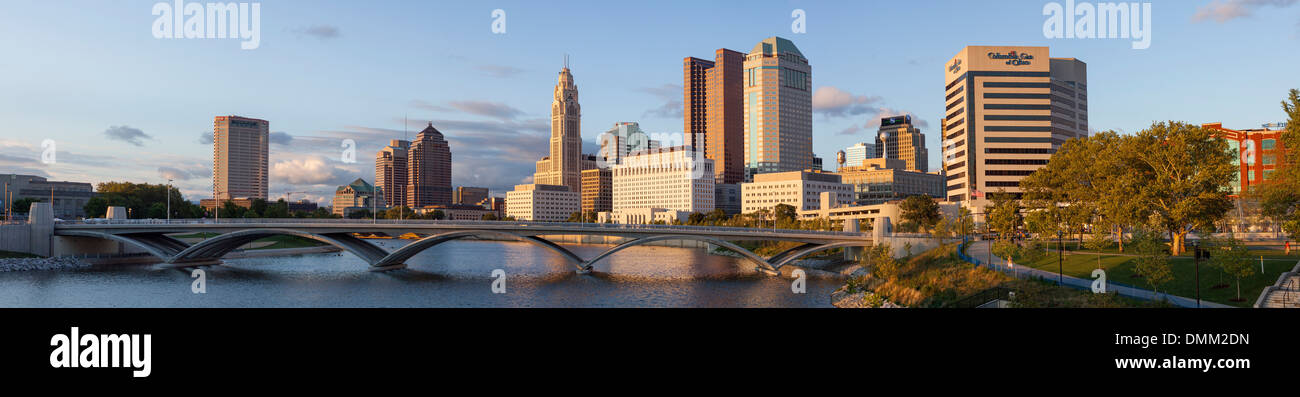 Lo skyline di Columbus, Ohio, 2013. Foto Stock