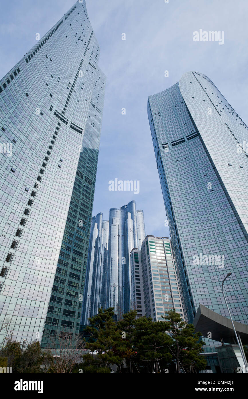 Haeundae I-Park luxury alto hotel e appartamento complesso condominiale - Busan, Corea del Sud Foto Stock
