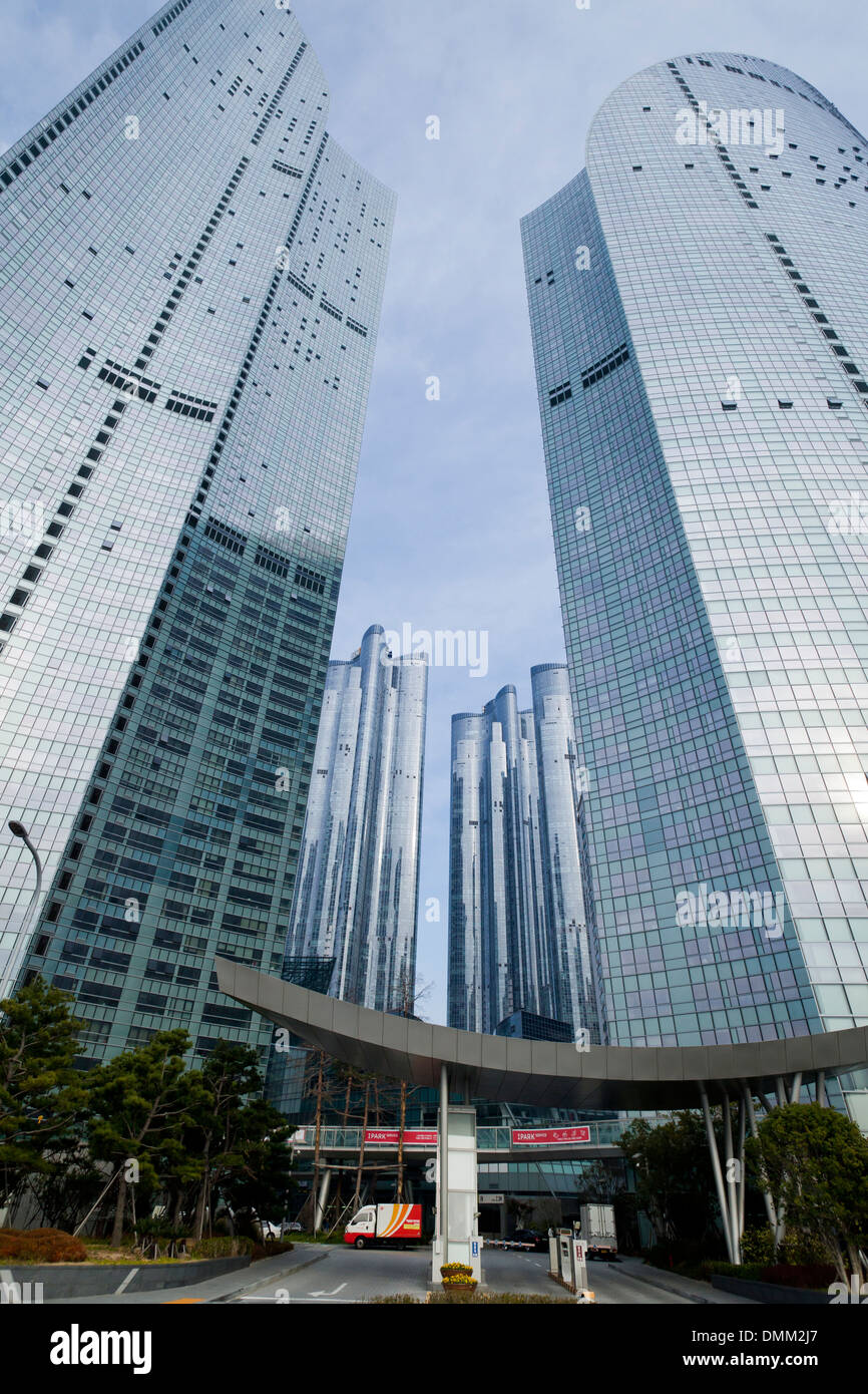 Haeundae I-Park luxury alto hotel e appartamento complesso condominiale - Busan, Corea del Sud Foto Stock