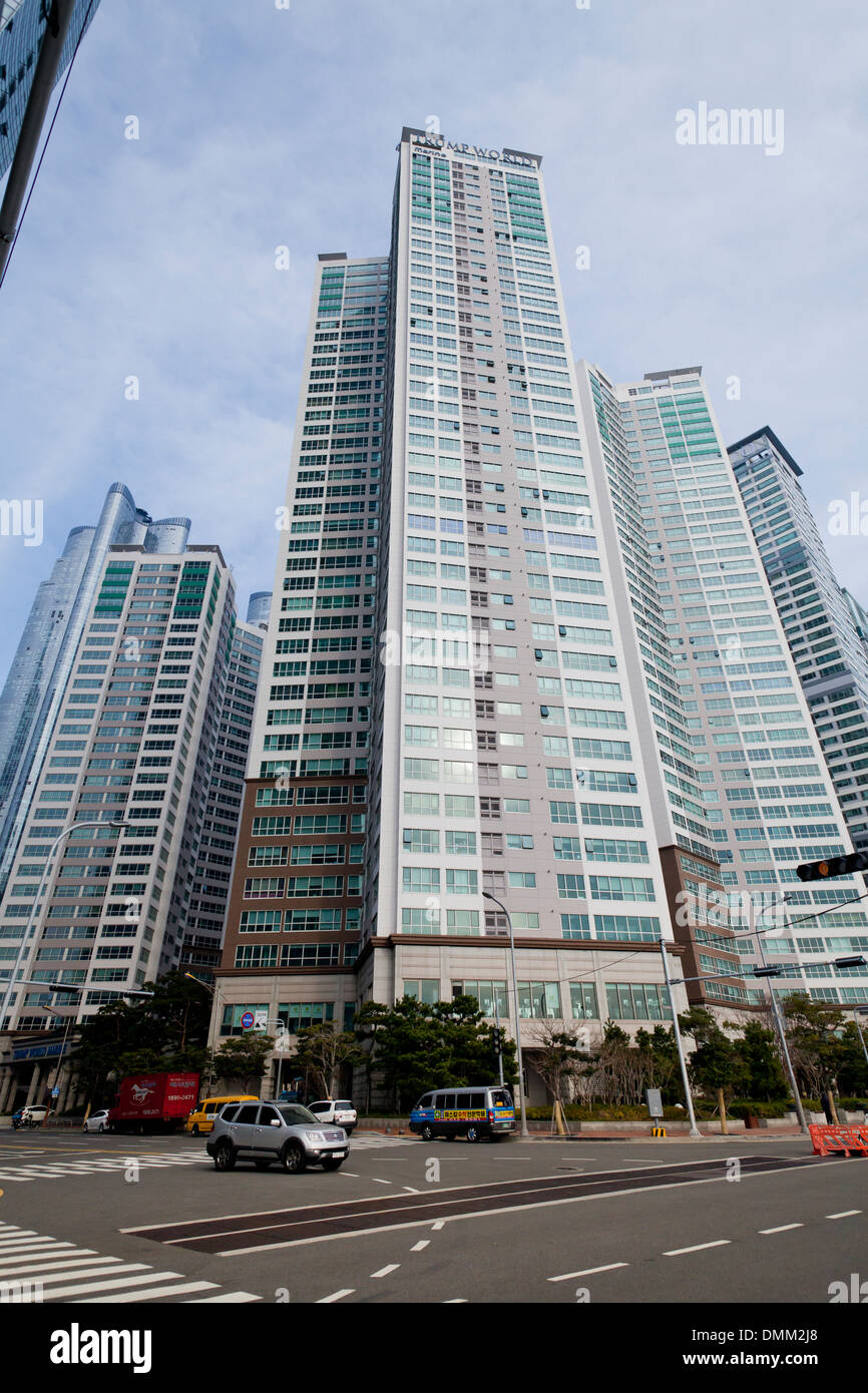 Haeundae I-Park luxury alto hotel e appartamento complesso condominiale - Busan, Corea del Sud Foto Stock