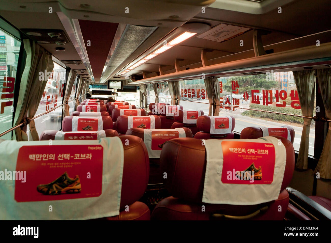 Interno della limousine bus - Corea del Sud Foto Stock