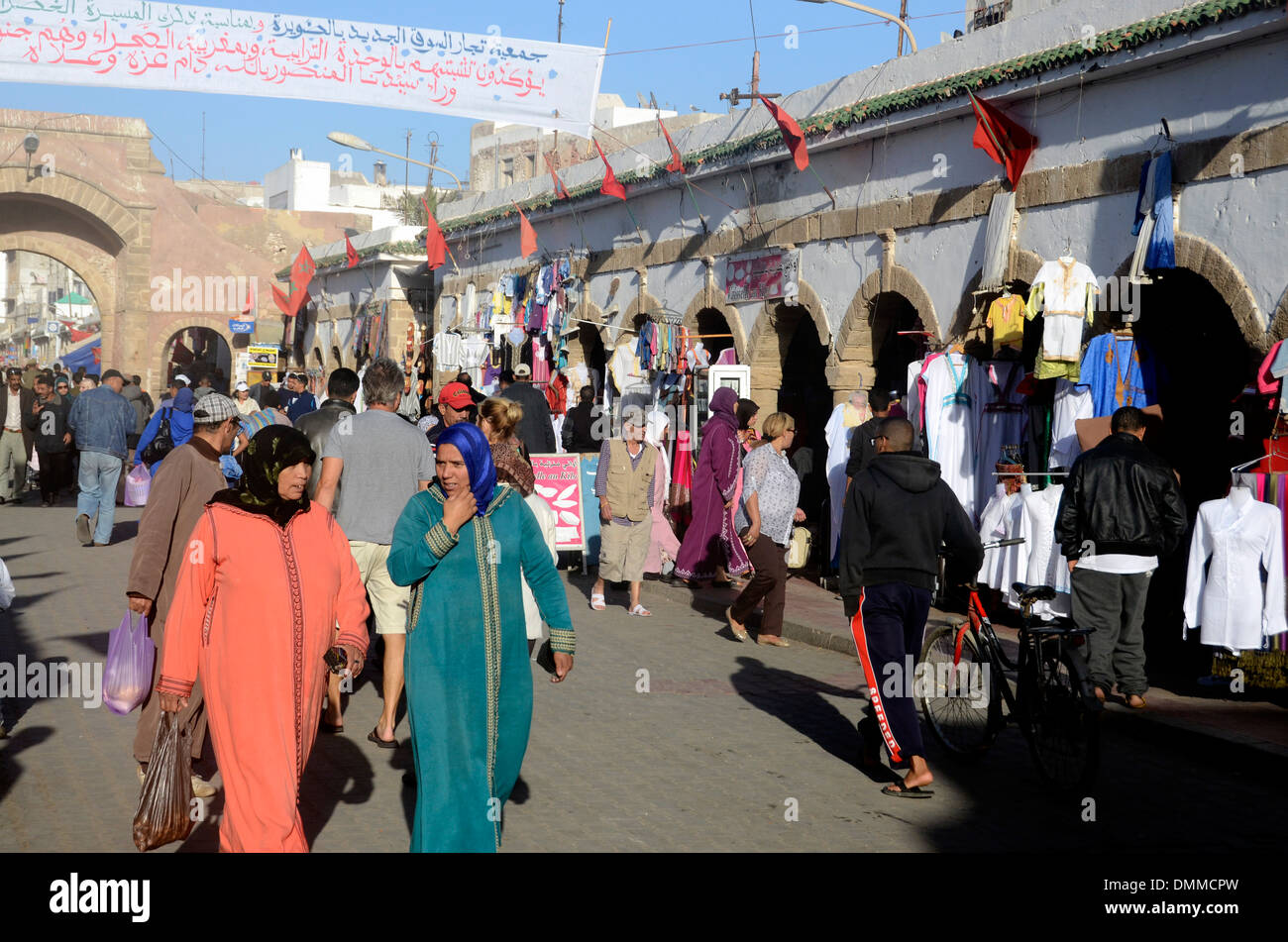 Mercato nella vecchia Medina Essaouira Marocco Foto Stock
