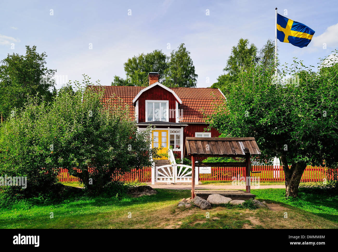 La Svezia, Smaland, Gibberyd, Katthult farm, posizione di tiro Astrid Lindgren film Emil di Loenneberga Foto Stock