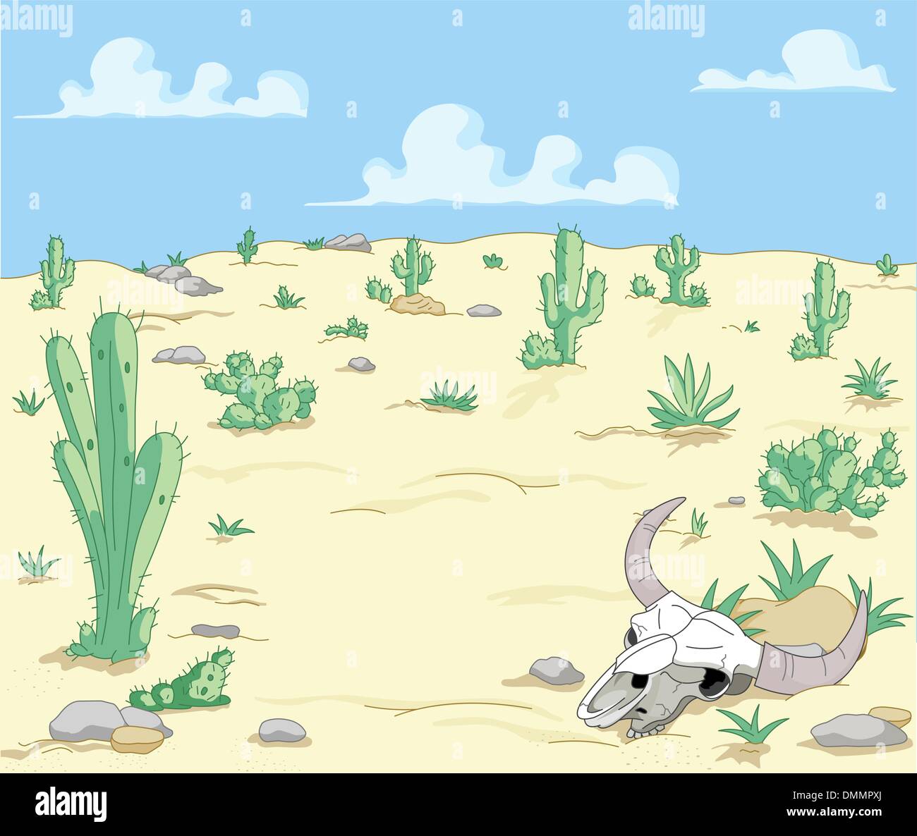 Il paesaggio del deserto Illustrazione Vettoriale