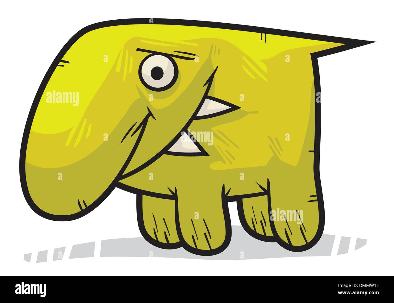 Verde creatura carino Illustrazione Vettoriale