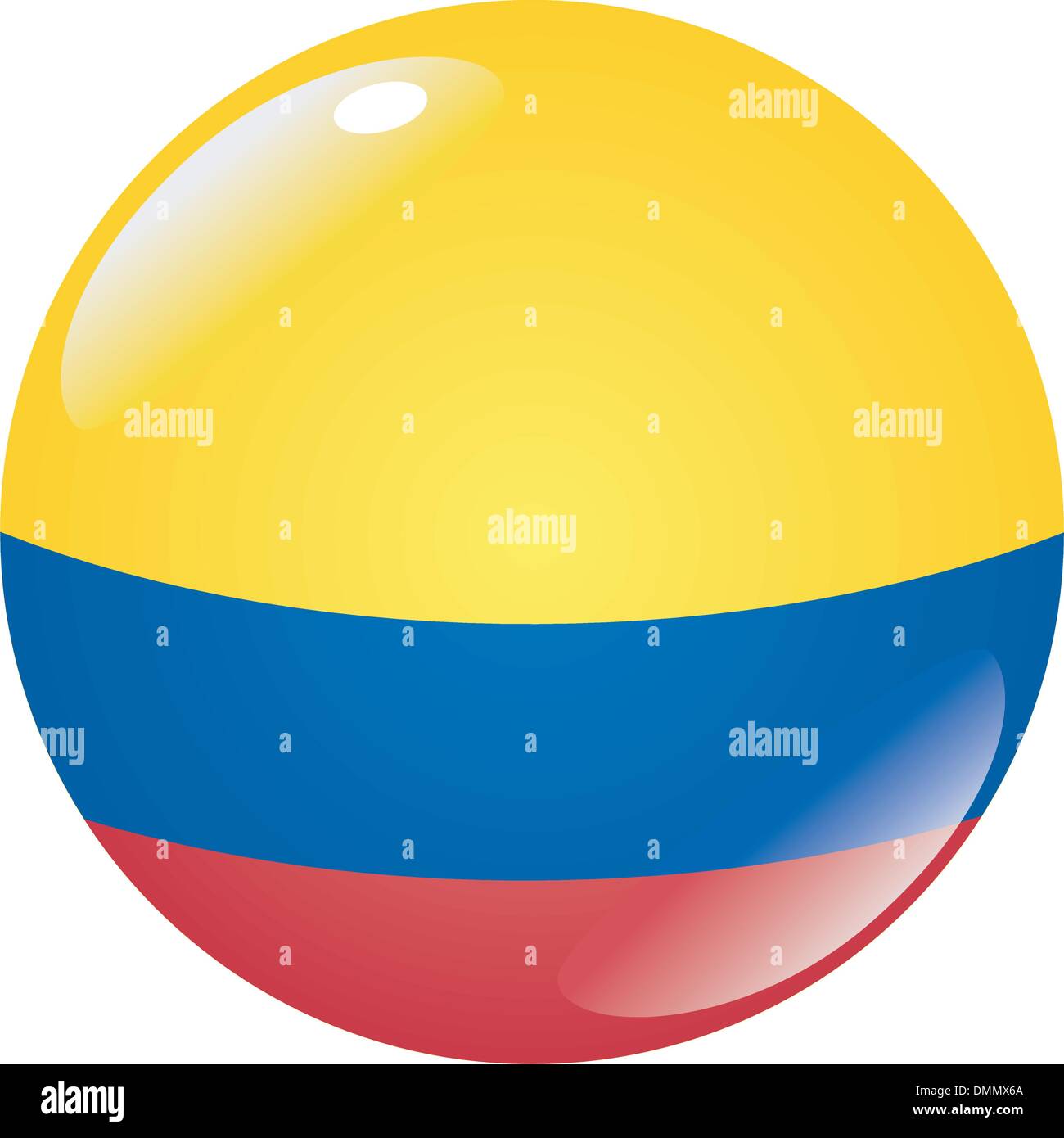 Pulsante in colori della Colombia Illustrazione Vettoriale