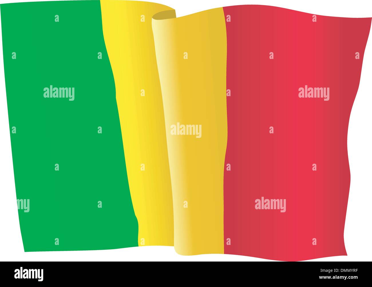 Bandiera del Mali Illustrazione Vettoriale