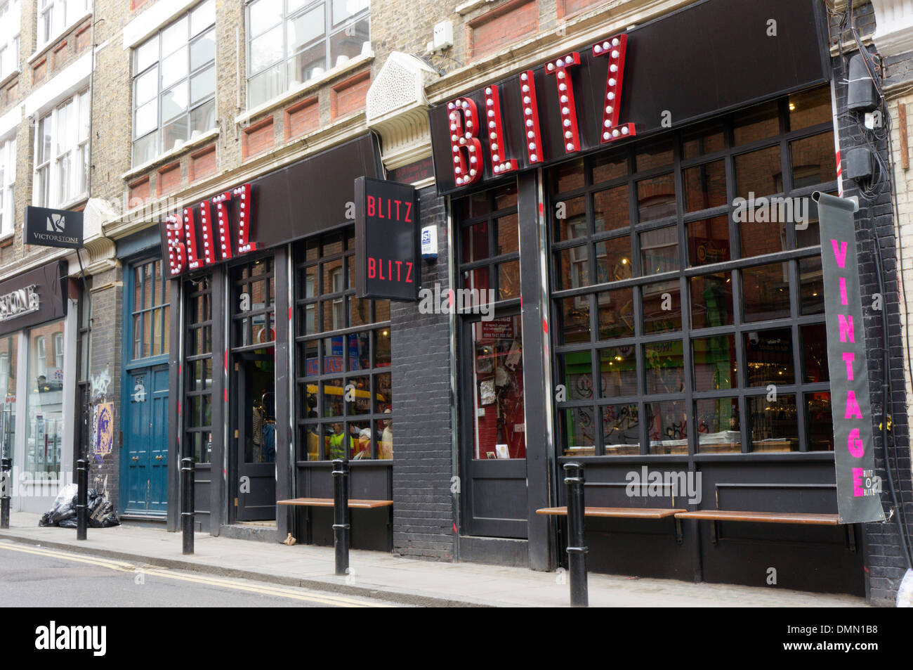 Blitz vintage department store di Hanbury Street vicino a Brick Lane in Spitalfields, Londra. Foto Stock