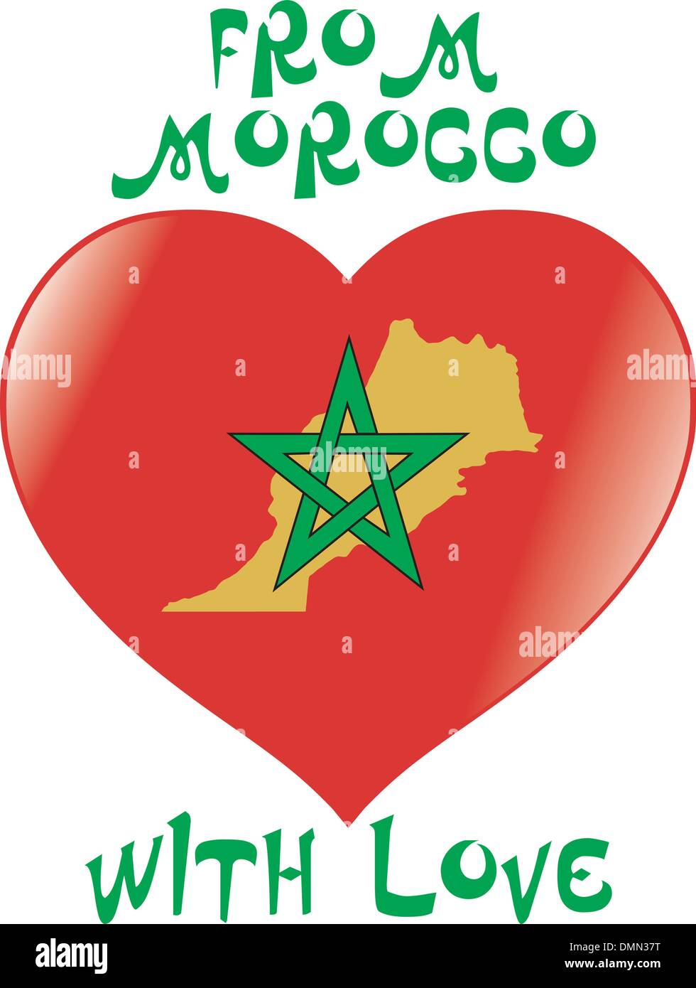 Dal Marocco con amore Illustrazione Vettoriale