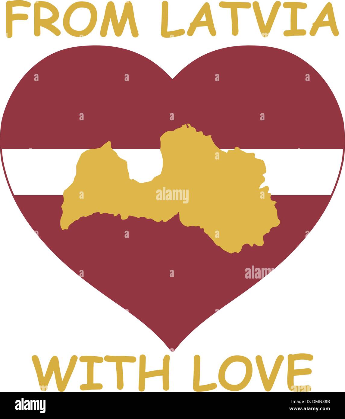 Dalla Lettonia con amore Illustrazione Vettoriale