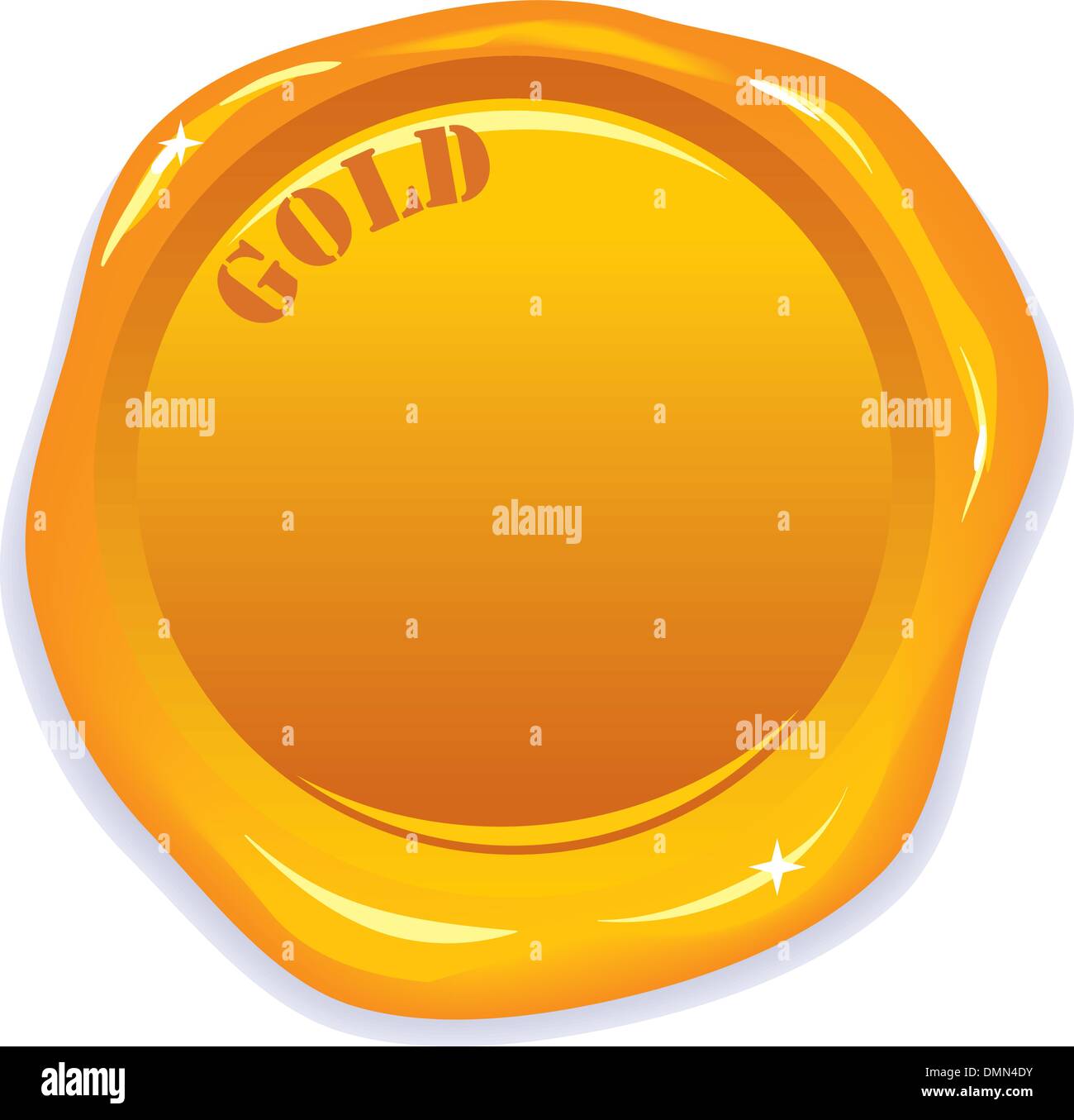 Cera vettore gold seal Illustrazione Vettoriale