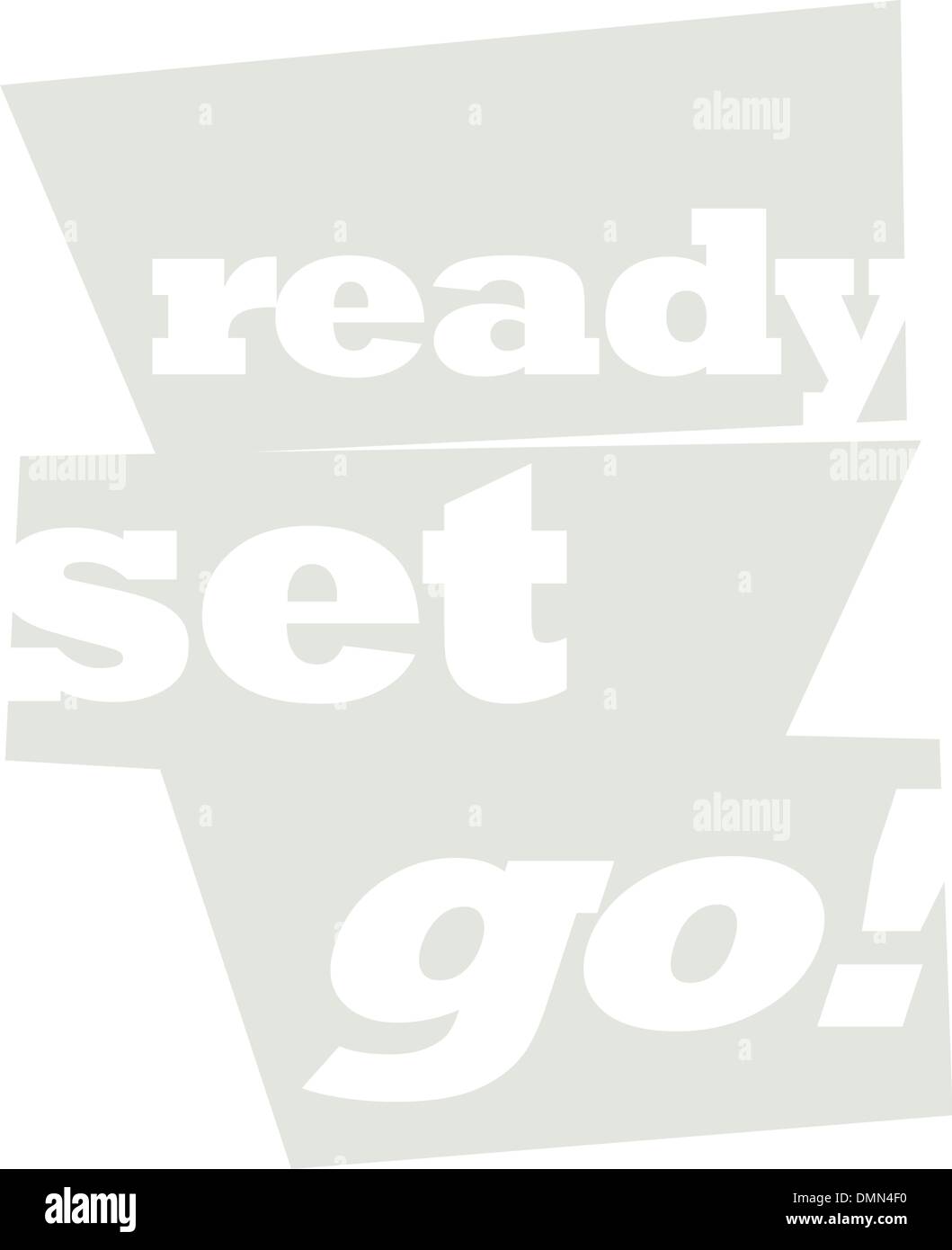 Segno del vettore: pronto-set-go! Illustrazione Vettoriale