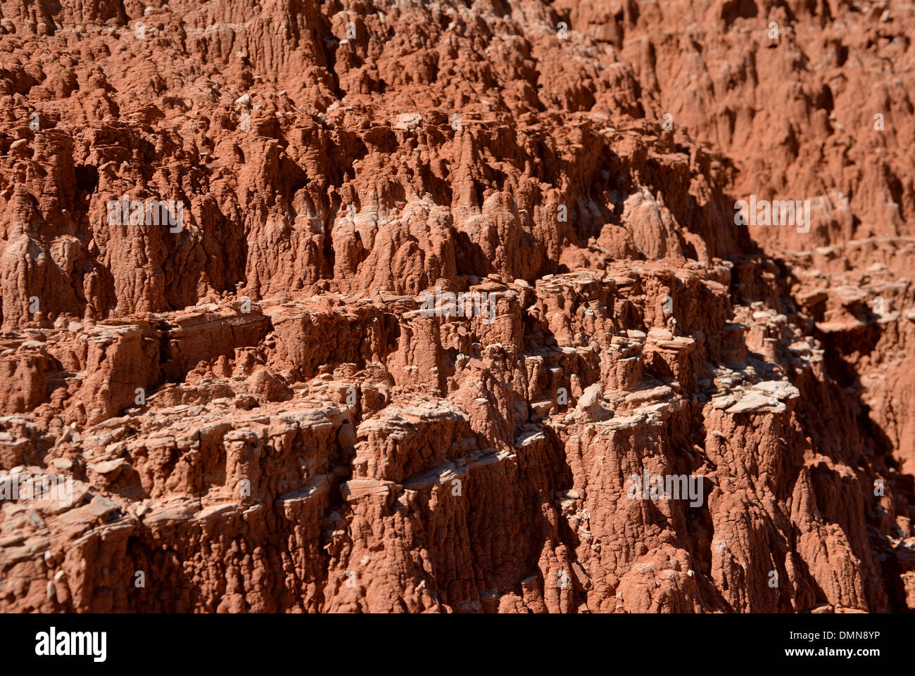 Terra rossa e le montagne in Palo Duro Canyon State Park nei pressi di Amarillo in Texas il Panhandle Foto Stock