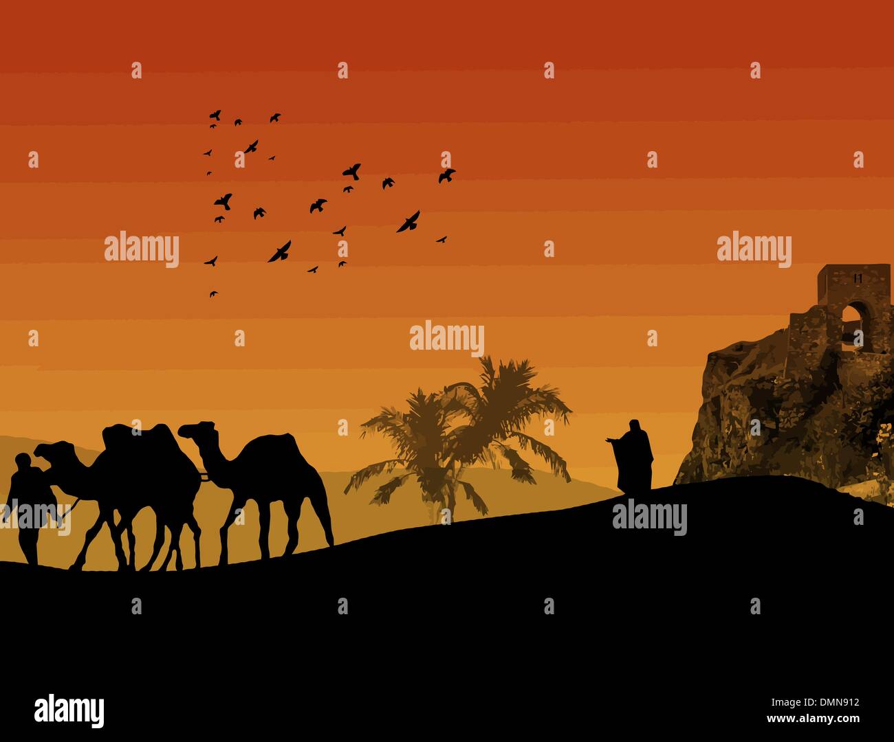 Sfondo del Sahara Illustrazione Vettoriale