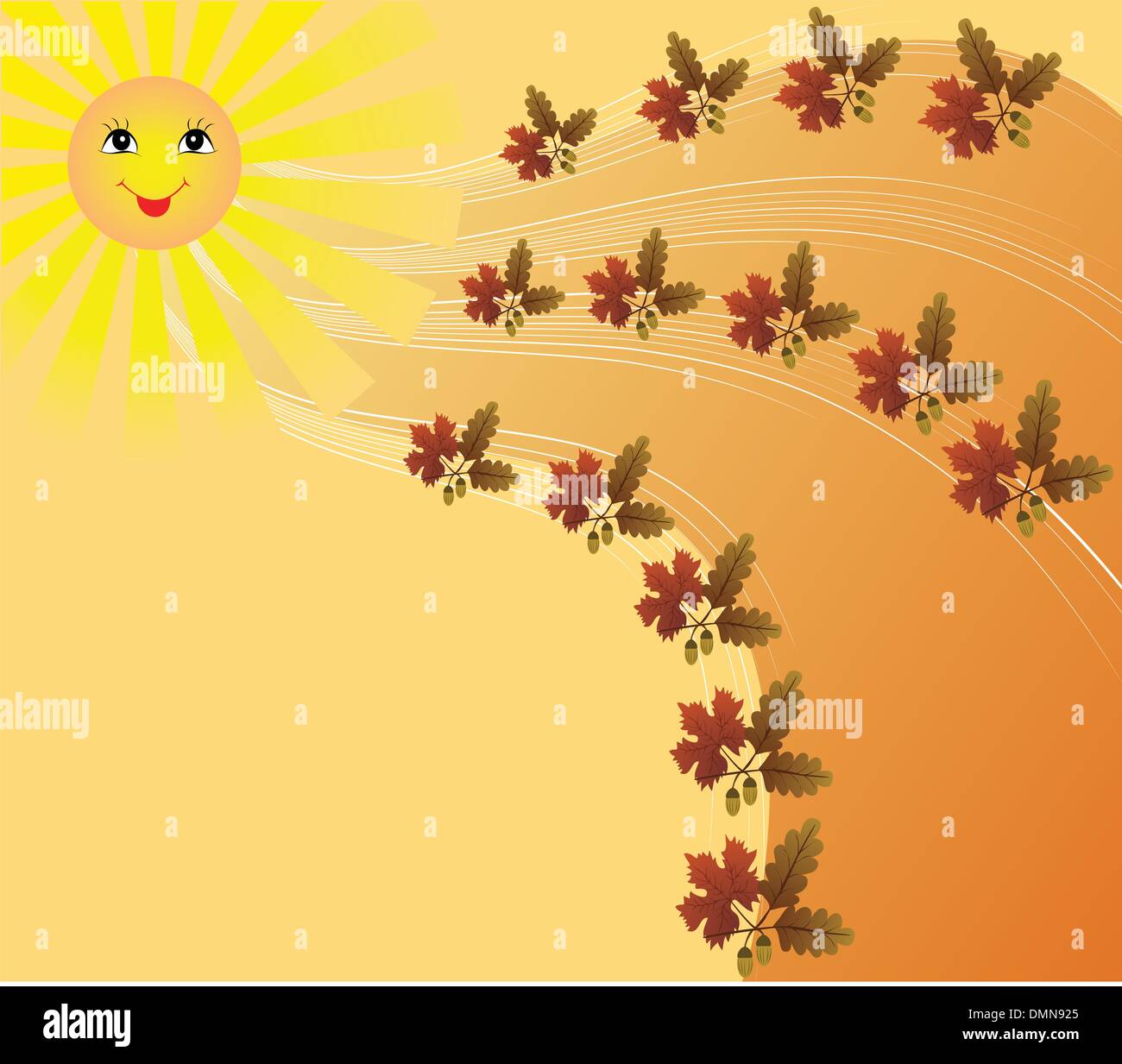 Illustrazione per il calendario per i mesi di autunno Illustrazione Vettoriale