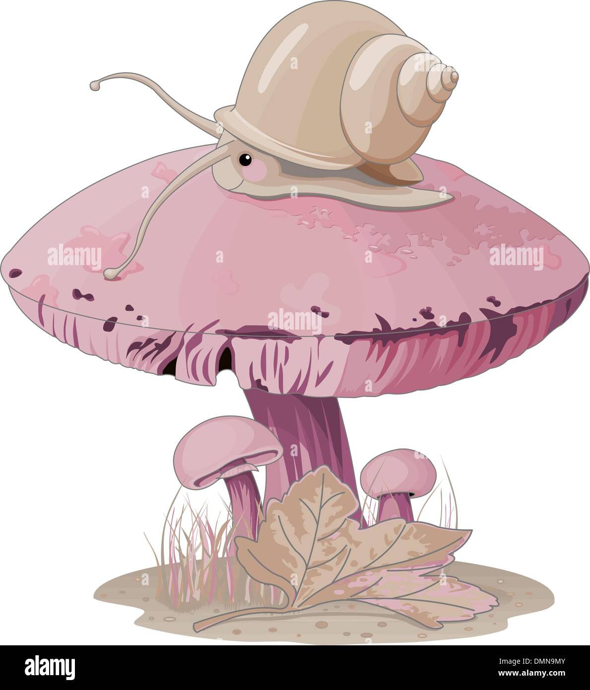 Lumaca del fungo Illustrazione Vettoriale