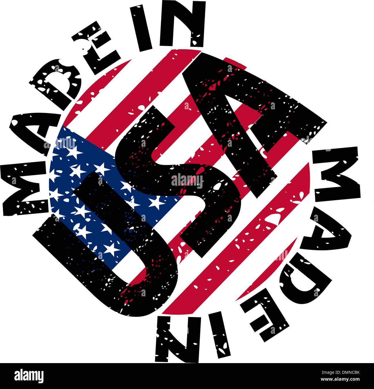 Vettore etichetta realizzata in Stati Uniti Illustrazione Vettoriale