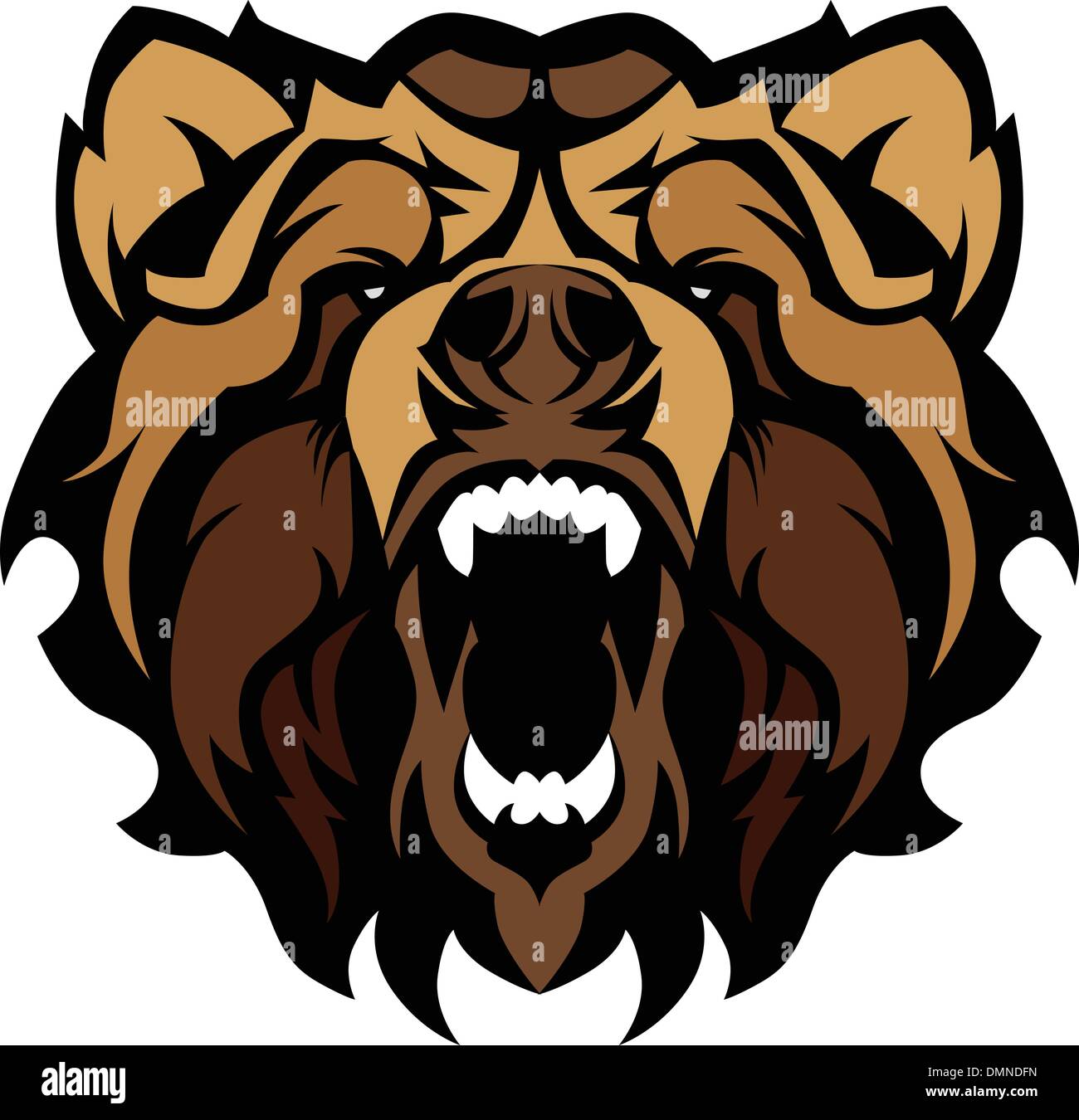 Orso grizzly grafica mascotte illustrazione vettoriale Illustrazione Vettoriale