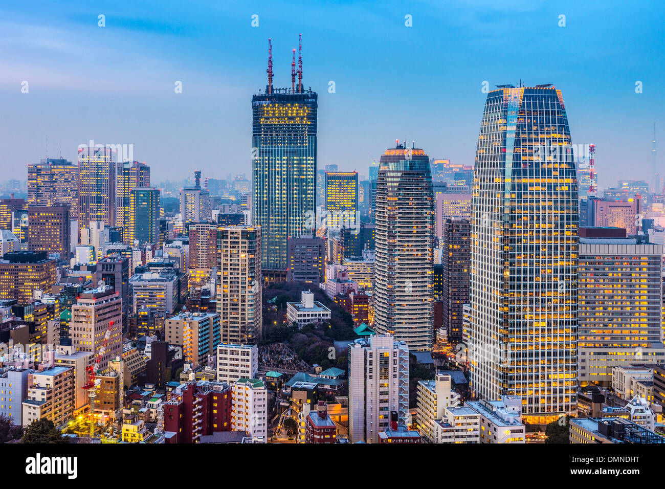 Tokyo, Giappone cityscape e edifici per uffici in Minato Ward. Foto Stock