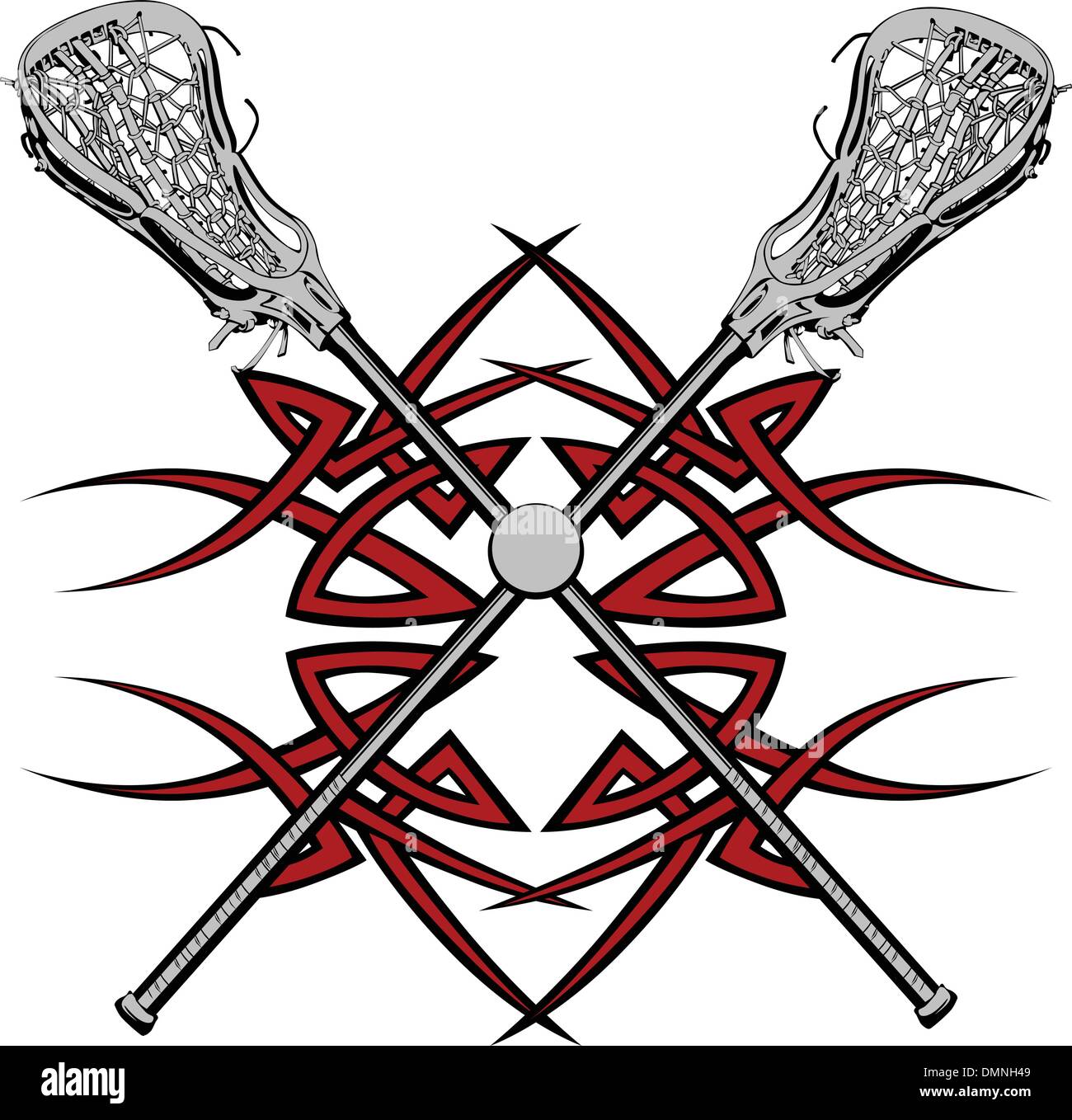 Lacrosse Sticks Graphic template vettoriale Illustrazione Vettoriale