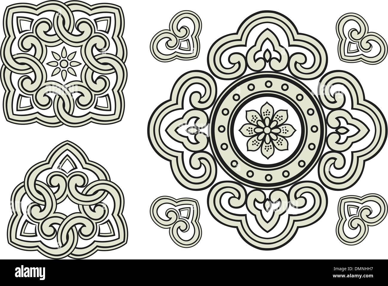 Decorativo ornamento a spirale Illustrazione Vettoriale