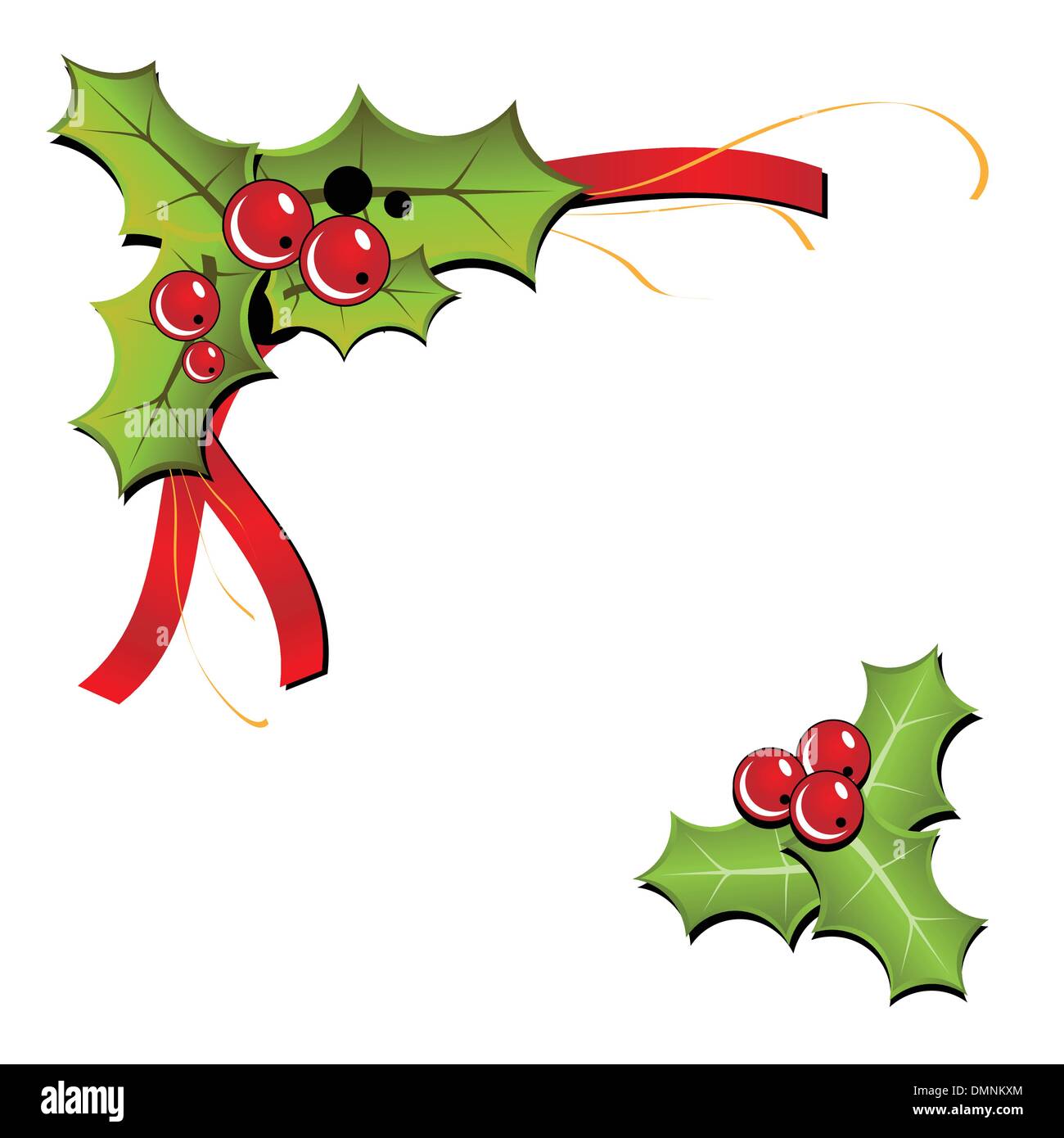 Natale Holly illustrazione. Illustrazione Vettoriale