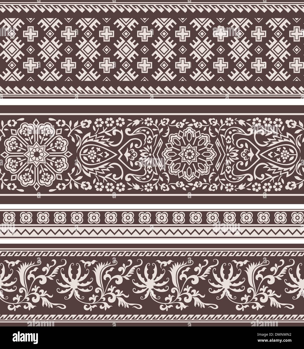 Moda floreale modello di scorrimento Illustrazione Vettoriale