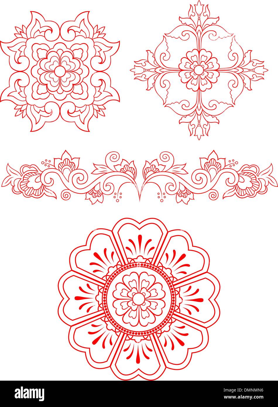 Emblema floreale design Illustrazione Vettoriale