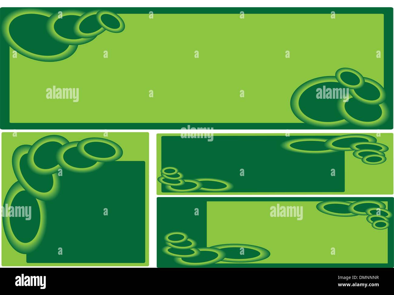 Set di green business banner Illustrazione Vettoriale