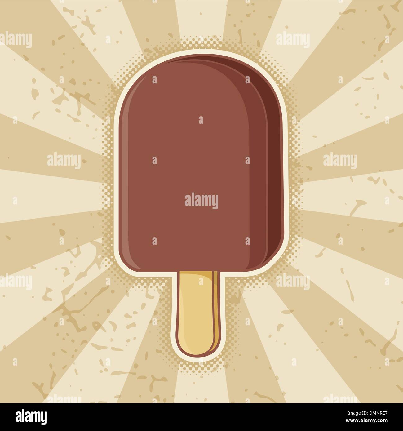 Gelato al cioccolato stick Illustrazione Vettoriale