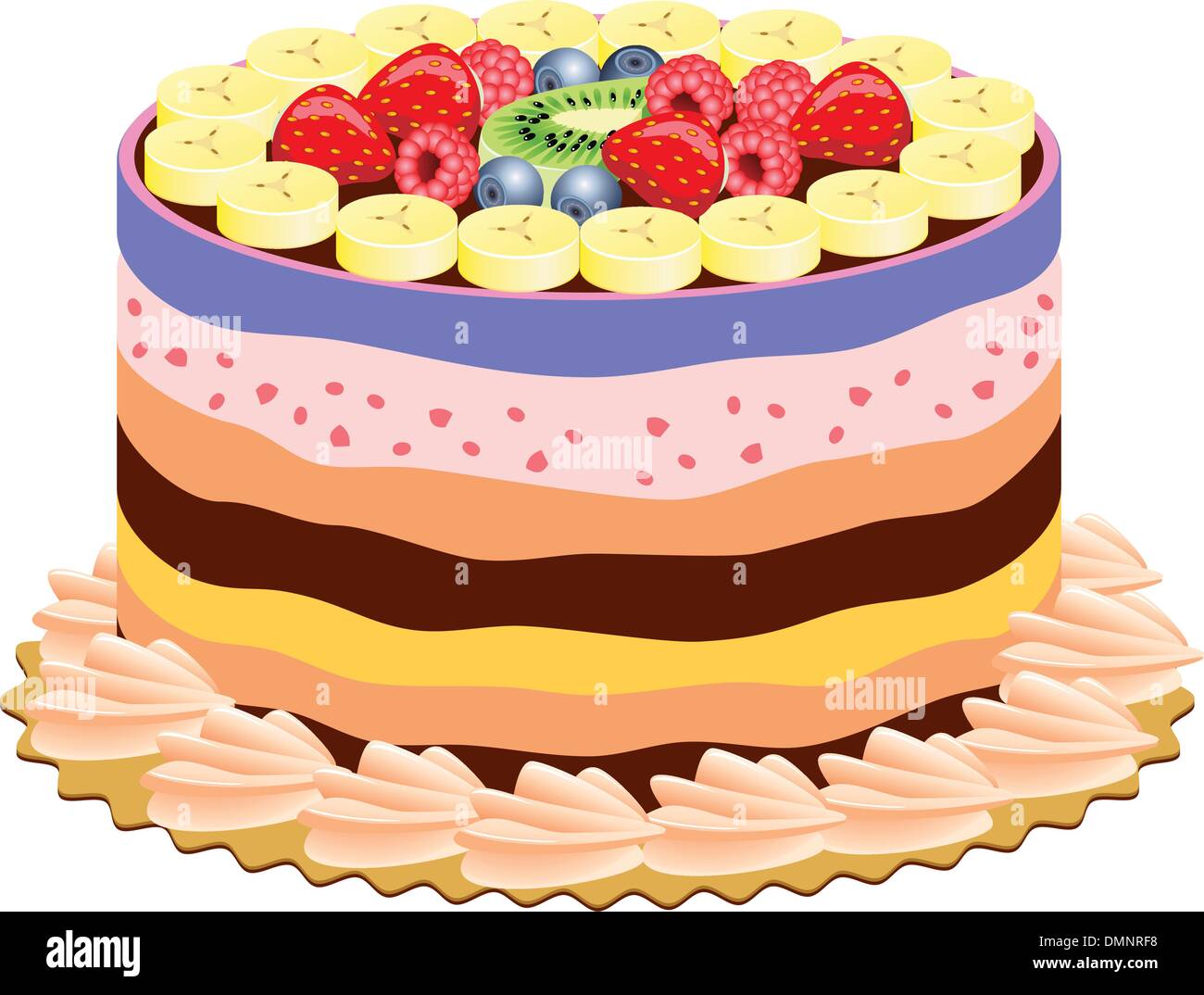 torta di vettore Illustrazione Vettoriale