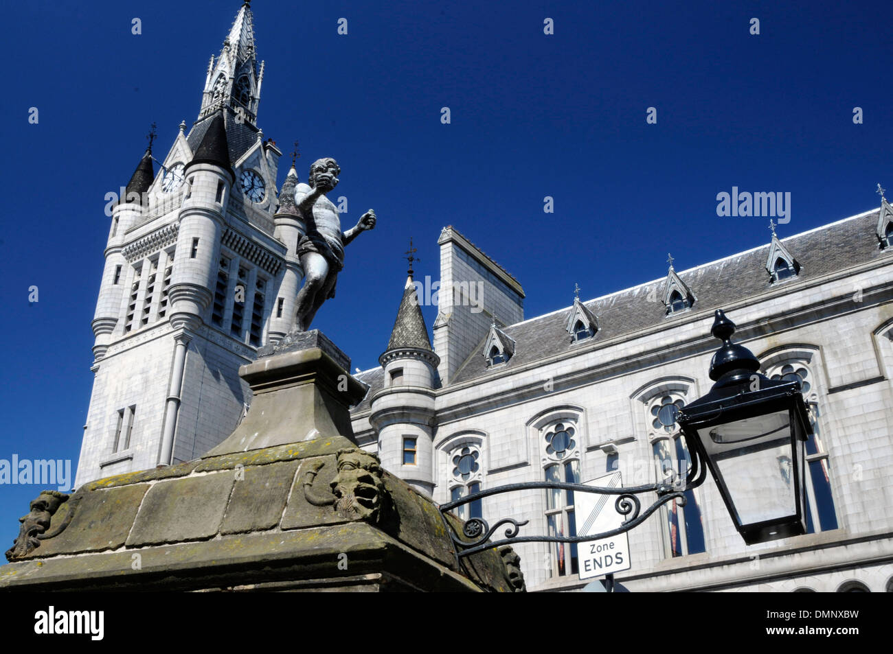 Union Street aberdeen guglie ornati di statue Foto Stock