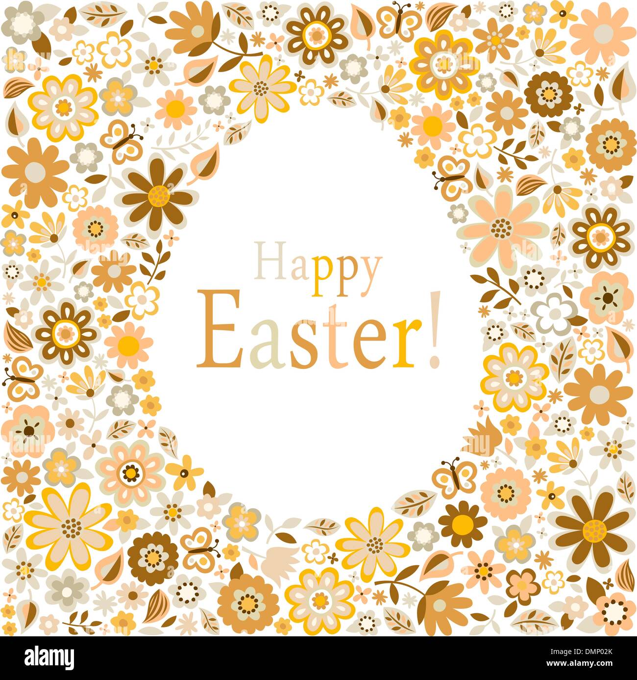 Golden Egg per felice celebrazione di Pasqua Illustrazione Vettoriale