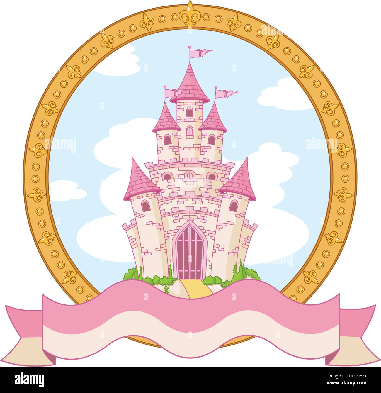 Princess castle design Illustrazione Vettoriale