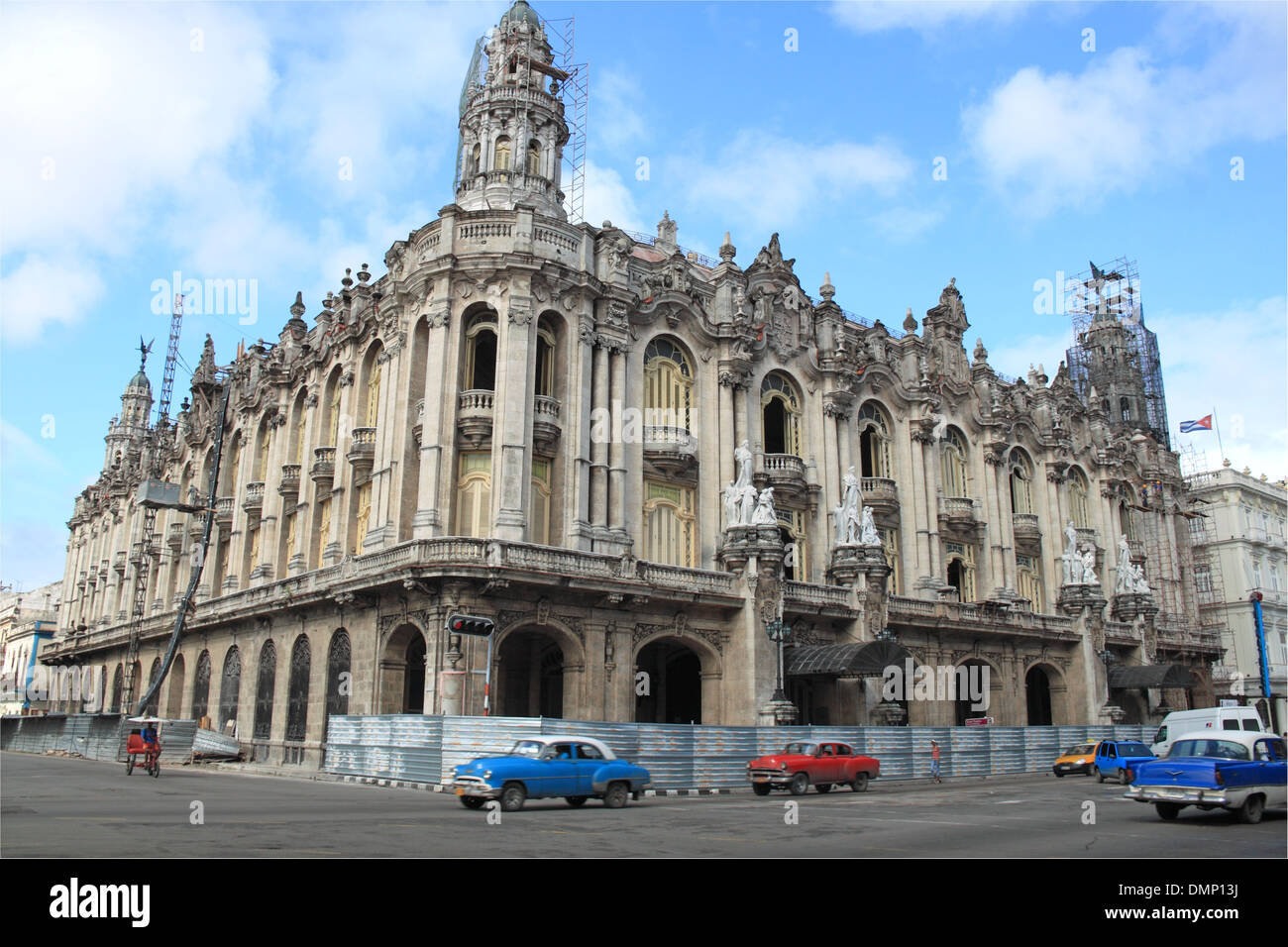 Gran Teatro de La Habana, Paseo de Martí (aka Prado), l'Avana Vecchia (La Habana Vieja), Cuba, il Mare dei Caraibi e America centrale Foto Stock