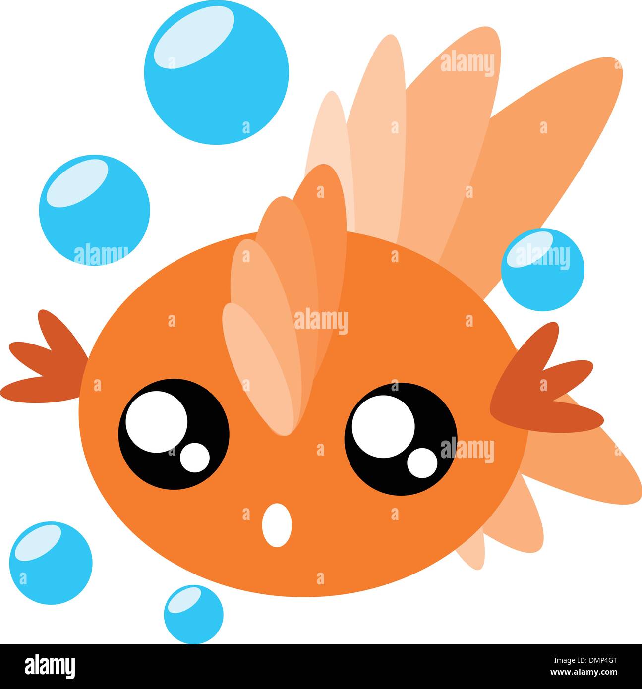 Cartoon goldfish illustrazione Illustrazione Vettoriale