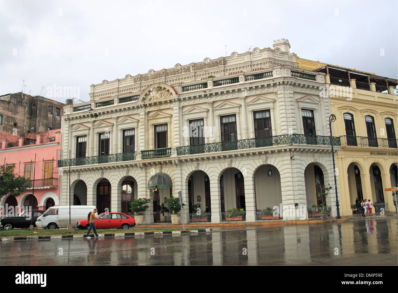 Hotel Armadores de Santander, Calle Luz, Avenida del Puerto, l'Avana Vecchia (La Habana Vieja), Cuba, il Mare dei Caraibi e America centrale Foto Stock