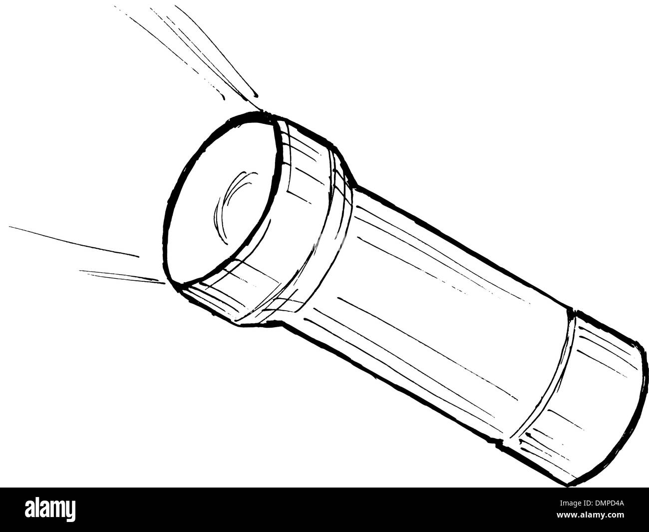 Torcia tascabile in metallo Illustrazione Vettoriale
