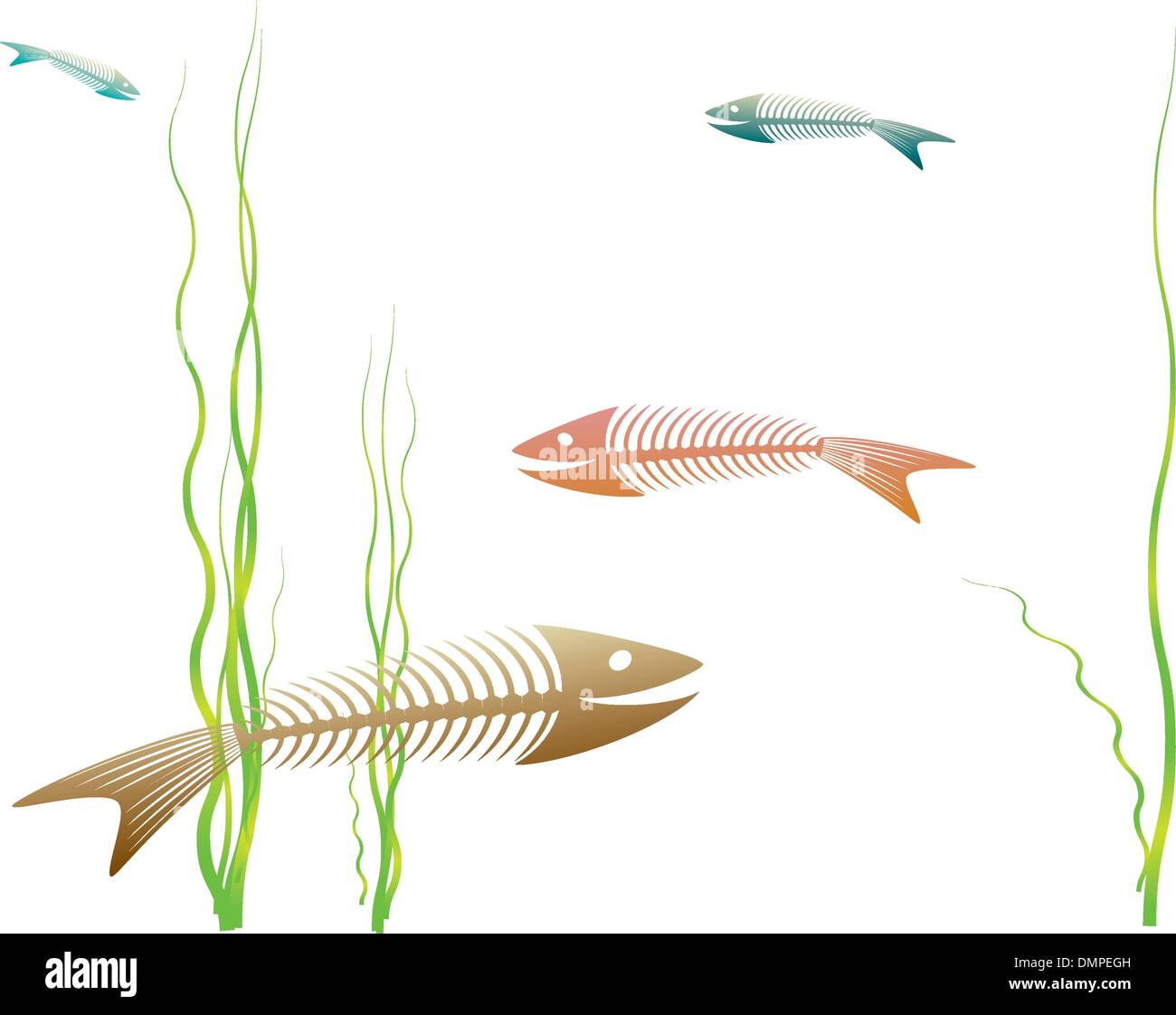 Vecchio acquario. Illustrazione Vettoriale