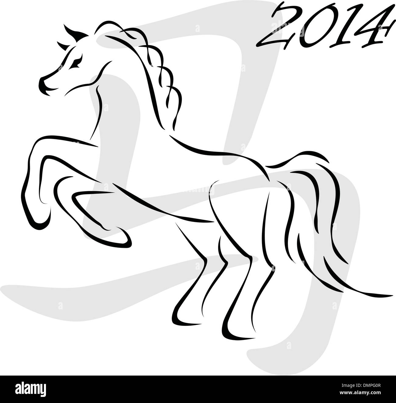 Cavallo di vettore 2014 Illustrazione Vettoriale