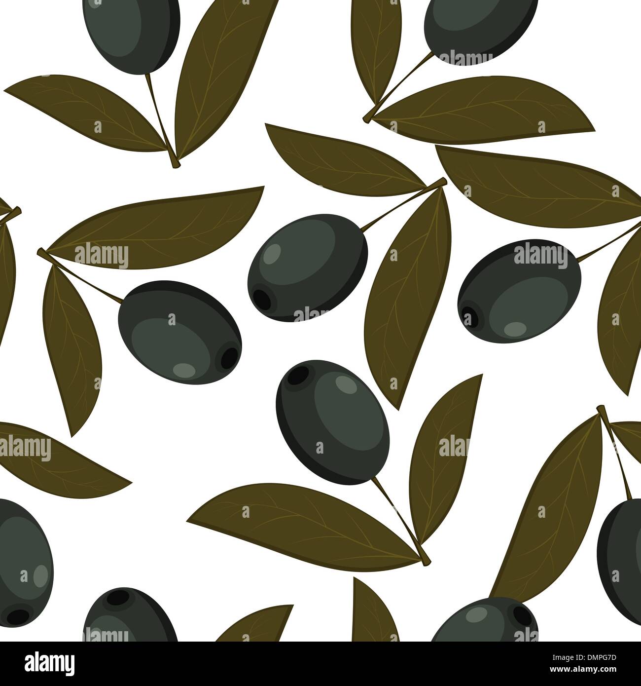 Seamless texture di olive nere Illustrazione Vettoriale