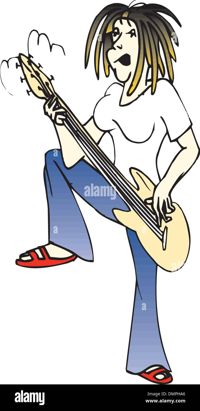 Chitarrista Illustrazione Vettoriale